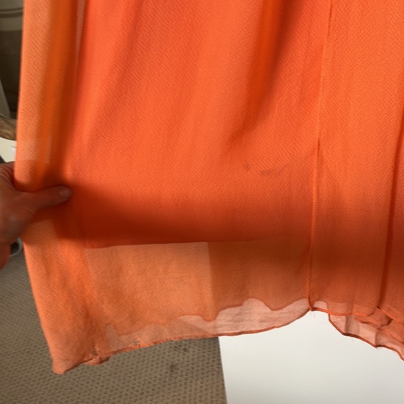 BCBGMaxAzria Orange Halter Prom Dress - Picture 10 of 14